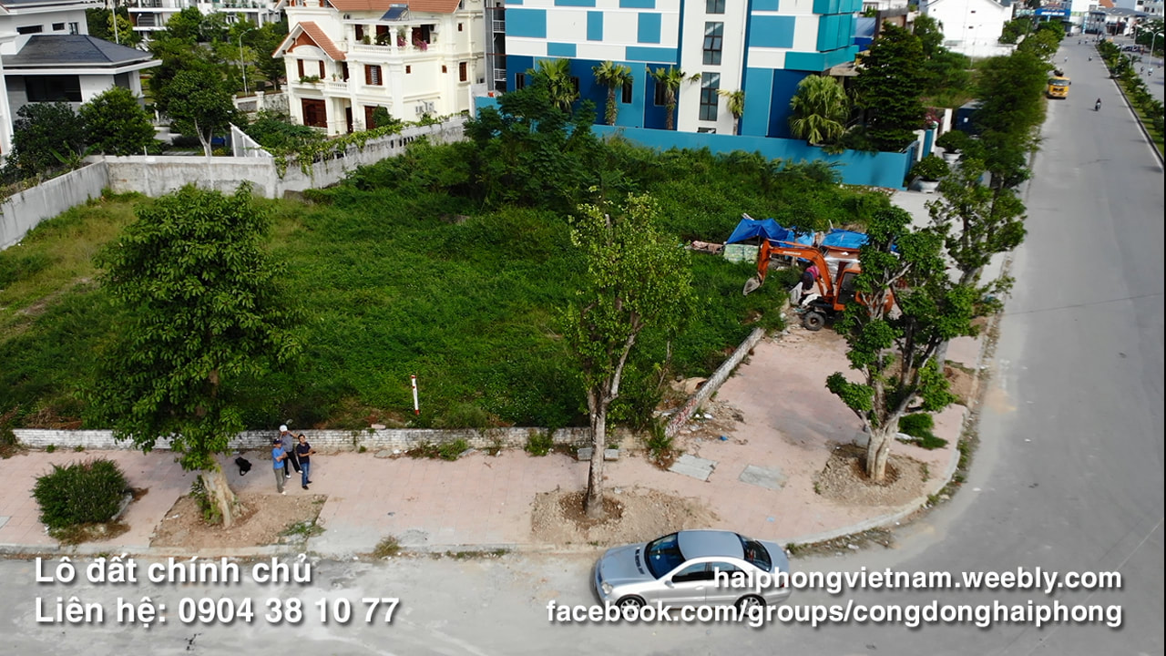 Lô đất biệt thự đẹp 2 mặt tiền cần bán tại khu dự án ngã 5 Lê Hồng Phong Hải Phòng